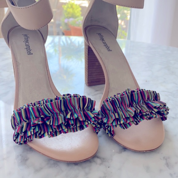 JEFFREY CAMPBELL Lindsay Ruffle Heeled Sandal - Picture 2 of 7